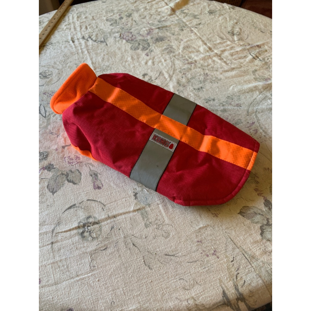 Unisex KONG Dog Coat Size M Red and Orange